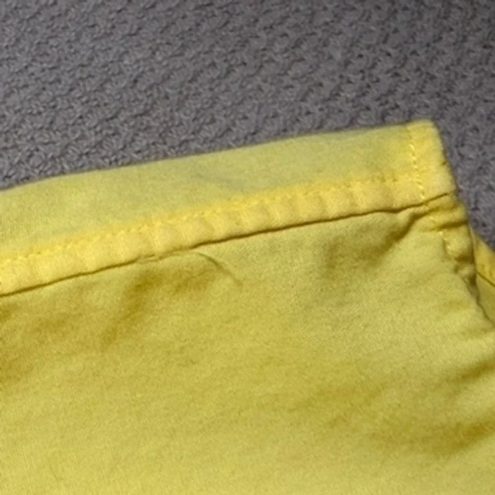 Ralph Lauren Blake Short Sleeve Button Down Large Mens Yellow Cotton Shirt